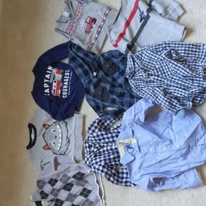 Boys sweaters and button up shirts bundle of 9